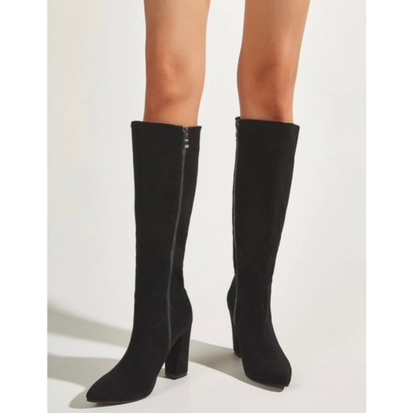 Pointed Toe Knee High Boots - Picture 3 of 5